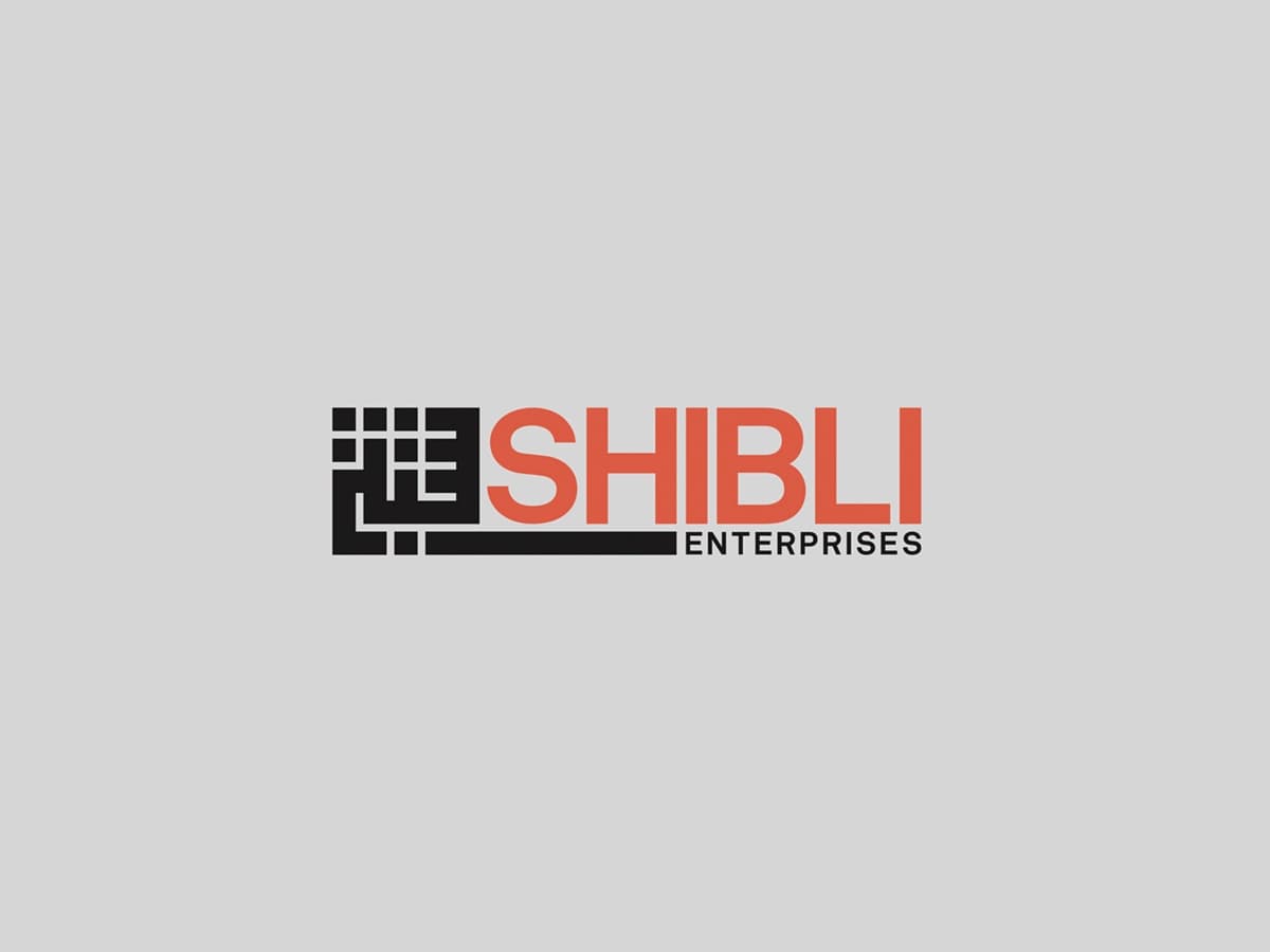 Shibli Enterprises Kufi script typographic logo and brand identity by Visualising Stories