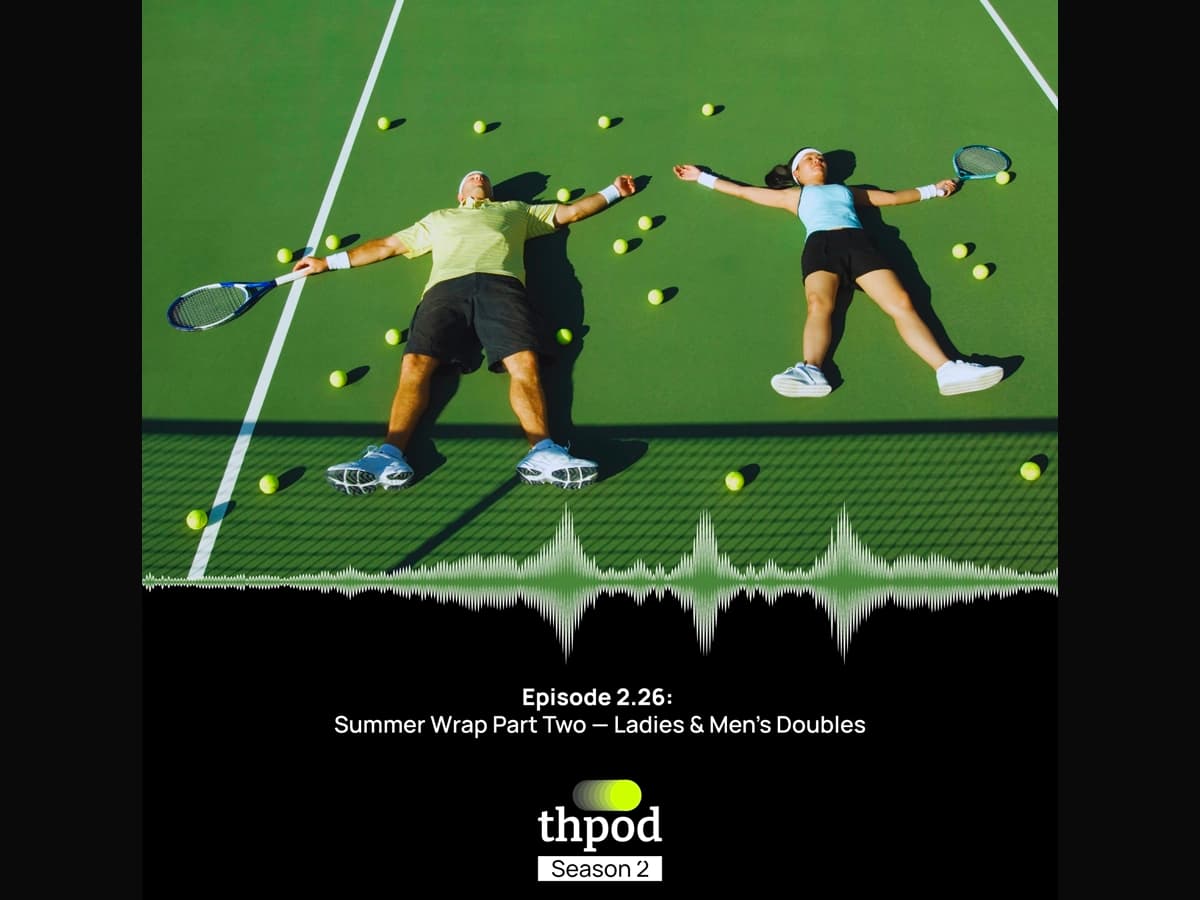Tennis Hampshire Podcast bespoke episode cover art series by Visualising Stories