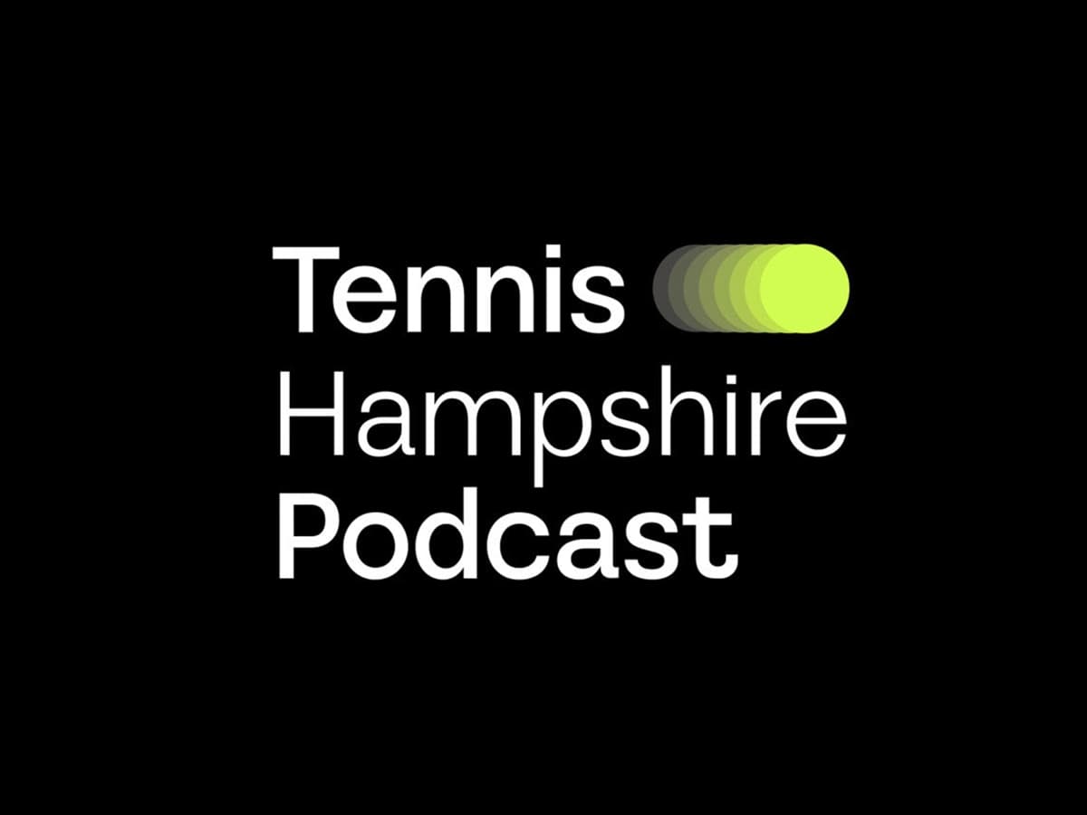Tennis Hampshire Podcast brand identity logo designed by Visualising Stories London
