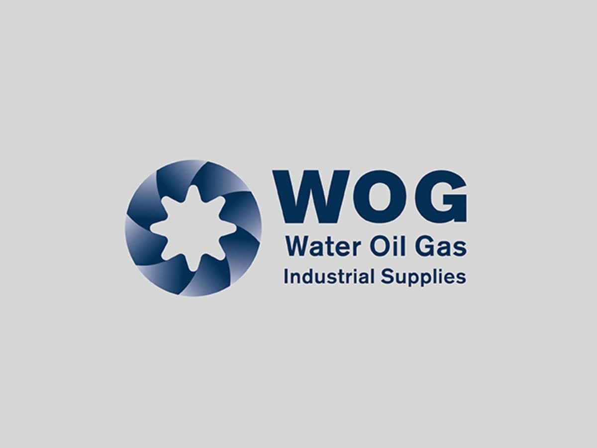 Water Oil Gas Industrial Supplies brand identity and typographic logo mark